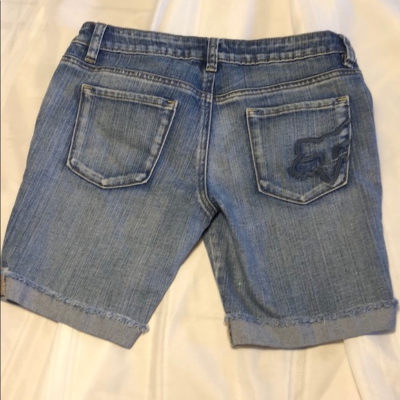 FOX DENIM EUC size 1 shorts with cuffs - Picture 2 of 6